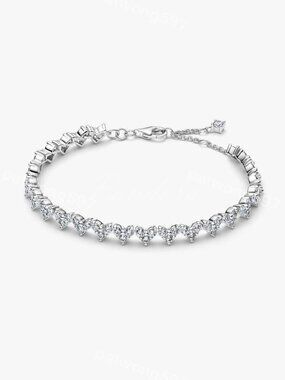 Pandora Triple Stone Heart Bracelet
